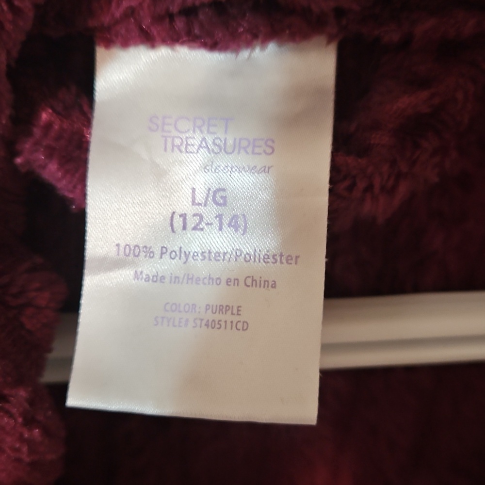 Womens Plush Ribbed Shawl Collar Robe - Picture 2 of 3